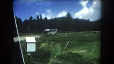 Summit County Colorado USA (1962): The View Of A Bus Moving On The Road As Seen