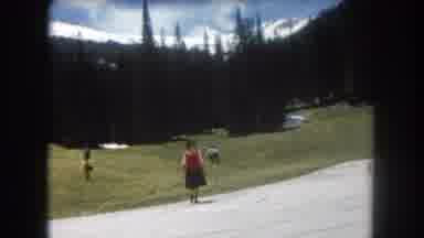 Summit County Colorado USA (1962): Parents Use Telescope To Make Sure No Vehicle