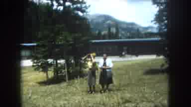 Summit County Colorado USA (1962): Two People Standing In A Field