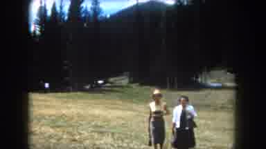 Summit County Colorado USA (1962): The Two Ladies Are Walking In The Nature Place