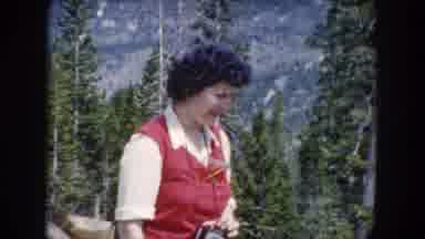 Summit County Colorado USA (1962): Lady In Uniform Looking At Unseen Audience