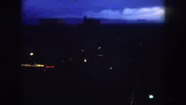 Summit County Colorado USA (1962): Dawn Pan Of Dark Town Or City Scene With Blue
