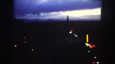 Summit County Colorado USA (1962): Dark City Landscape In Early Morning With Many
