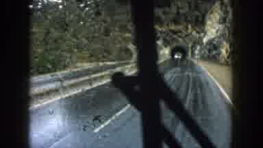 Summit County Colorado USA (1962): Travelling In A Bus During A Rainstorm Heading