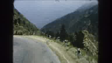 Summit County Colorado USA (1962): Passing View Of Mountains And Green Trees On A
