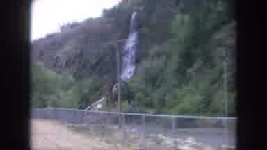 Winter Park Colorado USA (1962): A Amazing Waterfall Falling Down On A Hill With
