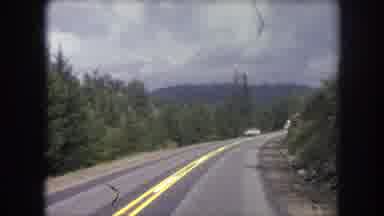 Winter Park Colorado USA (1962): Road Car Driving Hills Mirrors Window Car Lights
