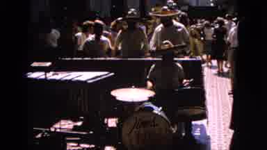 Barrington Illinois USA (1963): A Mexican Band Playing The Marimba And The Drums