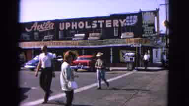 Barrington Illinois USA (1963): Clip Of People Walking To And From A Store With A