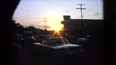 Barrington Illinois USA (1963): Classic Car And A Spanish Storefront During A