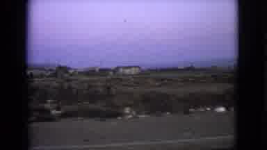 Barrington Illinois USA (1963): Driving Scenery Scrolling Houses Desert Person