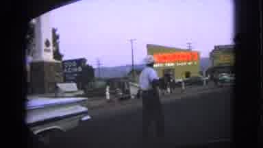 Barrington Illinois USA (1963): Man Standing In An Old Time Street
