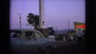 Barrington Illinois USA (1963): 1950s Cars At Red Traffic Light