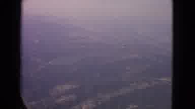 Barrington Illinois USA (1963): View Of Terrain Below Through The Window Of An