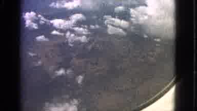Barrington Illinois USA (1963): Plane Picturistic Window Clouds Mountains Day