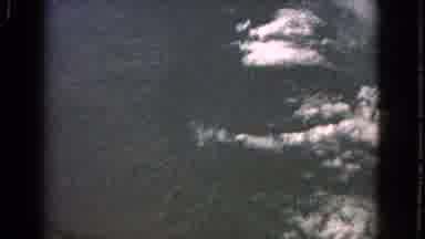 Barrington Illinois USA (1963): View From Plane Window Of Clouds And Mountain Or