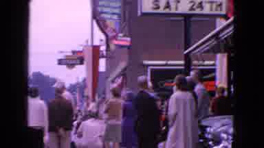 Barrington Illinois USA (1963): Groups Of People Standing On The Sides Of The Road