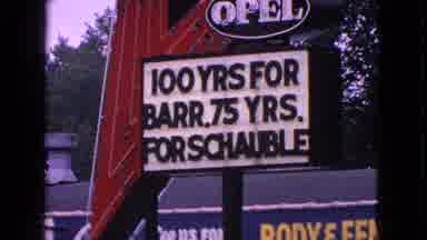 Barrington Illinois USA (1963): 1960s Neon Sign And Billboard For The Local Ma And