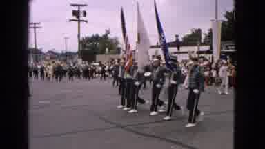Barrington Illinois USA (1963): Military Troops Marching In A Parade