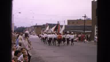 Barrington Illinois USA (1963): A Parade In A Small Town With A Marching Band And