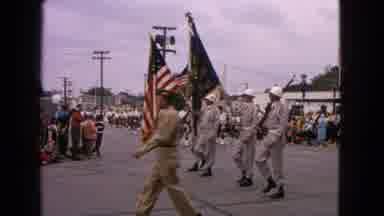 Barrington Illinois USA (1963): Many People Watching Parade