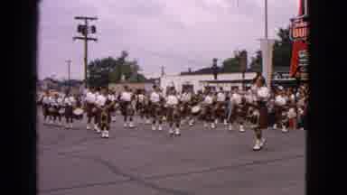Barrington Illinois USA (1963): Marching Band Girls In Skirts Or Kilts