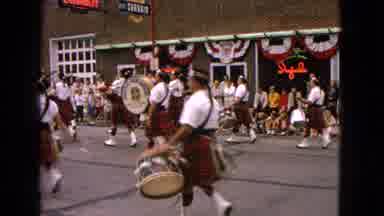 Barrington Illinois USA (1963): People Marching Slamming Drums To The Best Of