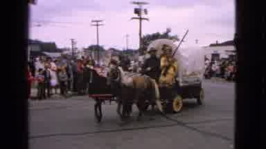 Barrington Illinois USA (1963): People Watching Carts Pulled By Horses With
