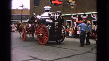 Barrington Illinois USA (1963): Police On A Horse And Carriage