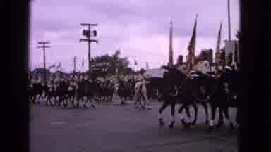 Barrington Illinois USA (1963): Guys Parading On Horses