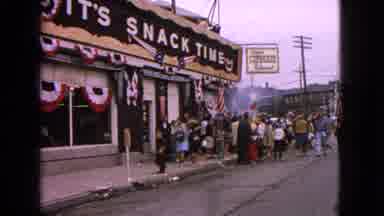 Barrington Illinois USA (1963): Grand Opening Of Restaurant With A Long Line Of