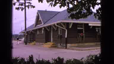 Barrington Illinois USA (1963): An Old Train Station With People