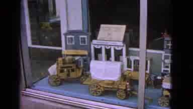 Barrington Illinois USA (1963): Toys Made Out Of Wood In Exhibition In The Window