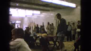Barrington Illinois USA (1963): People Stand In Line Waiting To Be Served At Large