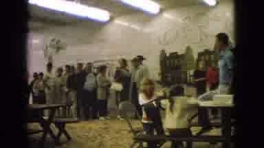 Barrington Illinois USA (1963): People Gathered In A Large Hall With Folding And