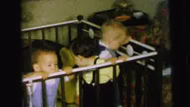 Camden New Jersey (1963): Three Young Children Playing With Each Other In A