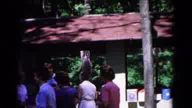 Cold Springs New York USA (1963): Men And Women Gather At The Outdoors Building