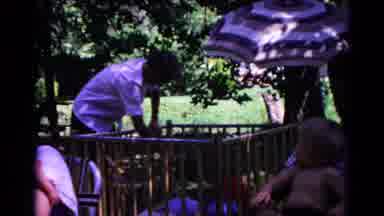 Cold Springs New York USA (1963): Family Outdoors In The Shade Trying To Stay Cool