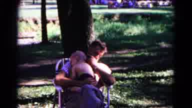 Cold Springs New York USA (1963): Sleeping Man Holding A Sleeping Baby On His