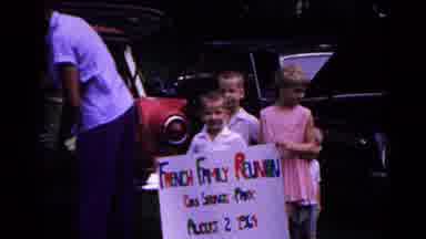 Cold Springs New York USA (1963): Kids Holding A Sign