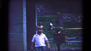 Cold Springs New York USA (1963): Kid Walking Toward Camera