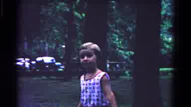 Cold Springs New York USA (1963): Little Girl Walking Outside In A Park With Older