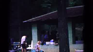 Cold Springs New York USA (1963): Family Picnic At A Pavilion In A Park Setting