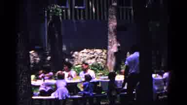 Cold Springs New York USA (1963): Family Gathering Outside On Picnic Table Eating
