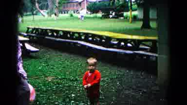 Cold Springs New York USA (1963): The Two Kids Are Walking In The Garden