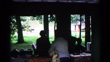 Cold Springs New York USA (1963): People Setting Food On Picnic Tables Under