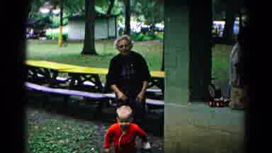 Cold Springs New York USA (1963): The Children Is Playing In The Garden With His