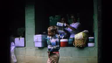 Cold Springs New York USA (1963): Boys Waits For Mom To Prepare Food