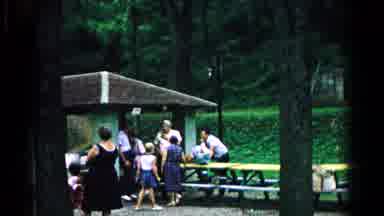 Cold Springs New York USA (1963): Family Of Eight Gathering Around A Table