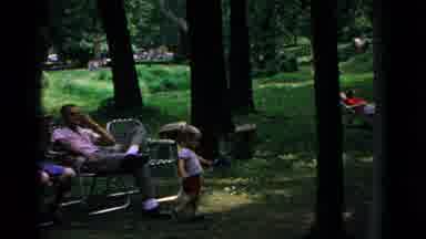 Cold Springs New York USA (1963): A Family Is In The Park Together Having A Great